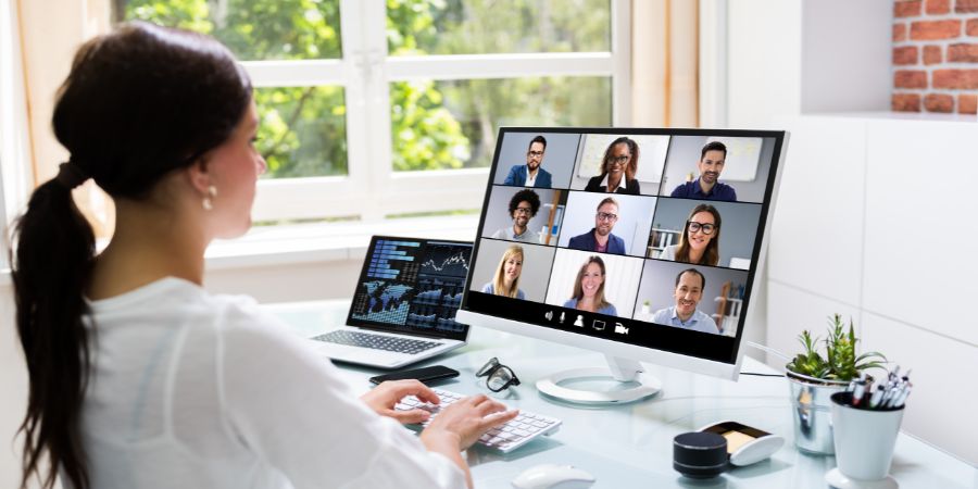 woman on a video conference